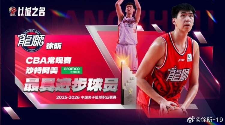 统计-拿下最具进步球员奖！徐昕：戒骄戒躁 继续努力！